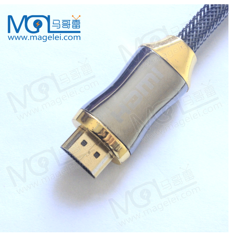 Hot style 4 k version hdmi câble 4 k alliage de zinc shell avec tressé hdmi hd câble en stock