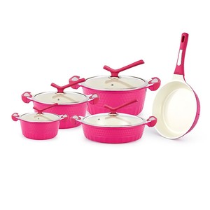 <strong>Cast</strong> Aluminum Casserole Non Stick Cookware Sets with Glass Lid Cooking Pot Set Wholesale Juego De Panelas Sartenes - Product Image 4