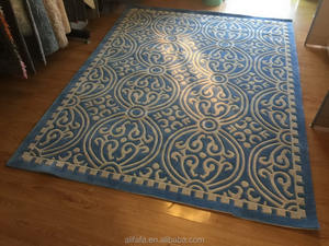 黑白现代设计亚克力手工地毯地毯 - Product Image 5