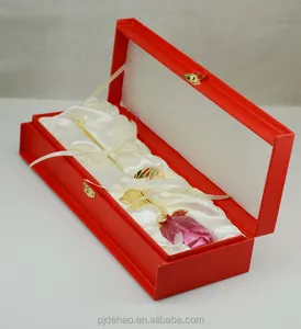 Gros Presse-Papier Décoratif Verre De Cristal Rose Pour Souvenirs De Mariage