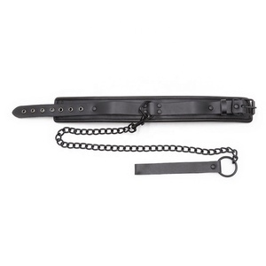 Jouets sexuels pour femmes esclaves fétichistes Collier de bondage en cuir de vache et cuir véritable réglable Noir Cosplay adulte 100% neuf - Product Image 4