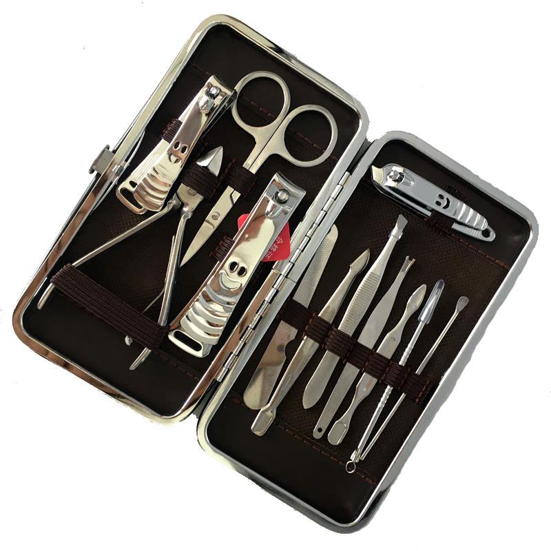 OEM de haute qualité 7 pcs de poche en métal manucure ensemble Hommes Voyage Toilettage Kit