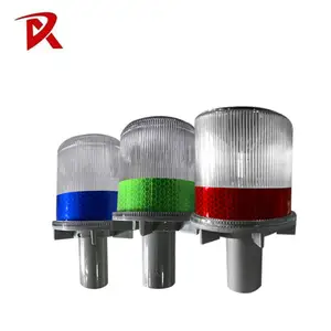 360 degrees Solar Powered LED Flare Traffic Cone Warning Light barricade lamp supplier ROAD safety products