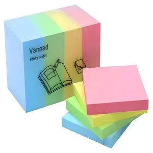 Self-Stick Pads 3x3 Inches 100 Sheets Colorful Sticky Notes Cube Memo Pads Notepads