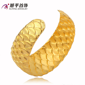 XL5027 xuping joyería de imitación, brazalete de puño chapado en oro, brazalete de oro nupcial de escala de dragón - Product Image 4