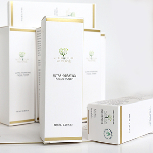 Toptan özel logo laminasyon özelleştirmek baskı katlanır kozmetik kağıdı kutuları ambalaj