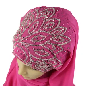 高品质Hijab雪纺围巾的雪纺头巾配件迪拜头巾批发