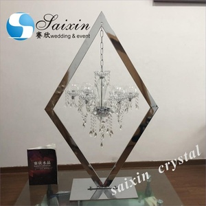 Wedding table top centerpiece New Gold stand <strong>with</strong> <strong>Hanging</strong> <strong>Crystal</strong> <strong>candles</strong> <strong>holder</strong> wedding home decoration big events ect... wedding big event