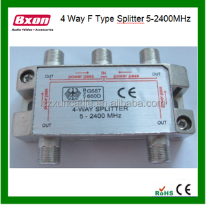 <span class=keywords><strong>Répartiteur</strong></span> de câble coaxial 4 voies Type F à vis 5~2400 MHz pour câble vidéo <span class=keywords><strong>Antenne</strong></span> TV Type lourd - Product Image 2