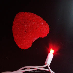 الأحمر القلب عيد الحب في الهواء الطلق حديقة الديكور الرومانسي شكل الصمام سلسلة الأنوار - Product Image 4