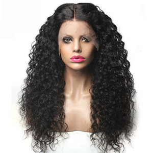 humano onda de agua virginal brasileño peluca llena del cordón rayita Natural rizado Frotal peluca para las mujeres negras - Product Image 2