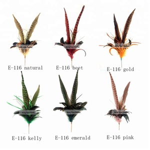 Künstliche dekorative Blume Draht Pfau Stiel Feder Blumen Pick für Blumen arrangement Home Hochzeits feier Vase Urlaub Dekor - Product Image 3