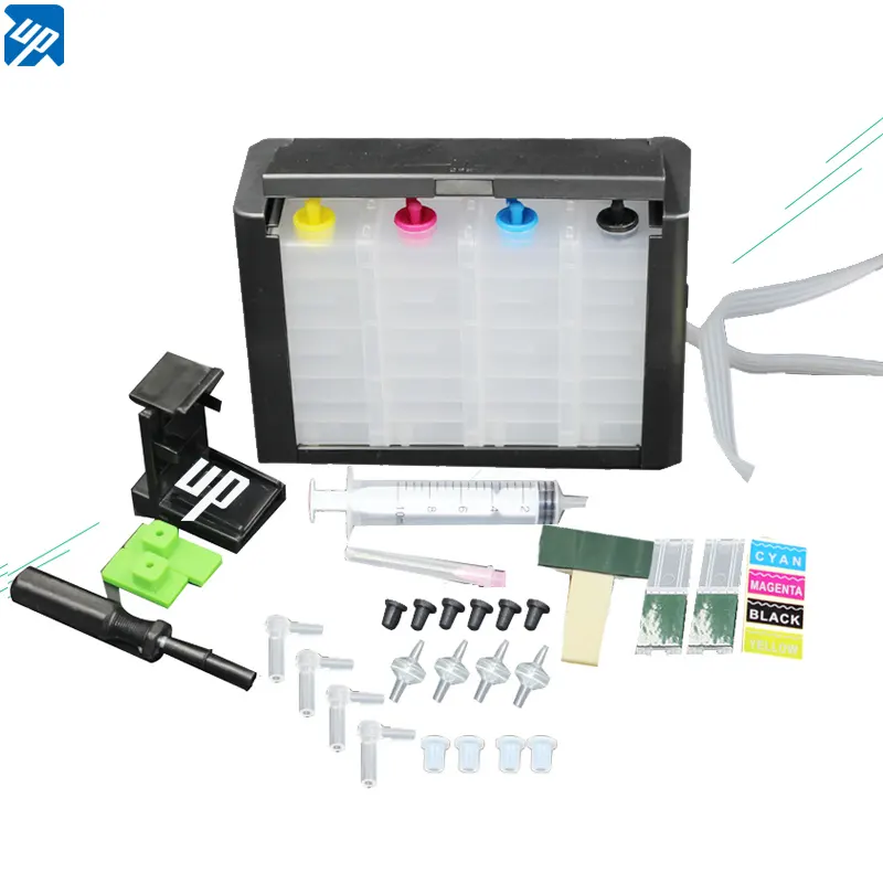 Mewah 4 Warna tangki tinta CISS kit dengan aksesoris untuk untuk HP 132 136 Officejet 6213 5443 D4163 2573 C3183 D5163 1513 Printer Dalam