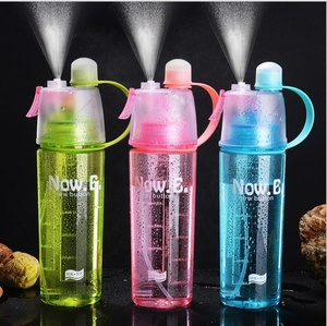 600ml 20 OZ Misting sprey açık spor içme BPA ücretsiz su şişesi