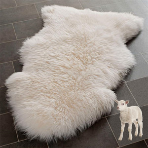 Offre Spéciale nouvelle-Zélande peau Brute tannée Longue blanc en peau de mouton Meubles tapis de fourrure