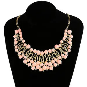 2020 fashion newest design latest jewelry pink coral bead necklace Factory price wholesale in china yiwu for women