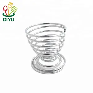Stainless Steel Spring Wire Tray Boiled Egg Cups Holder Stand Storage Egg Cup Boiled Eggs Holder