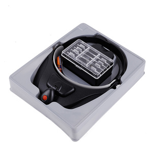 Loupe de lecture et d'<span class=keywords><strong>entretien</strong></span> SuoLan Color Box OEM avec 3 LED, grossissement 1,2X 1,8X 2,5X 3,5X, noire, à fixation sur la tête - Product Image 6