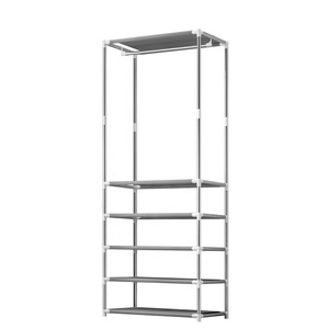Portatile Vestiti <span class=keywords><strong>Armadio</strong></span> Guardaroba Con Appeso Asta E Rack di Stoccaggio - Product Image 1
