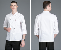 Uniforme de Chef cuisinier blanc, veste de Chef pour hôtel, expédition gratuite