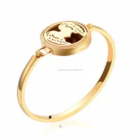 Gold frauen zubehör engel flügel hohl diffusor armband ätherisches öl aroma armband & armband