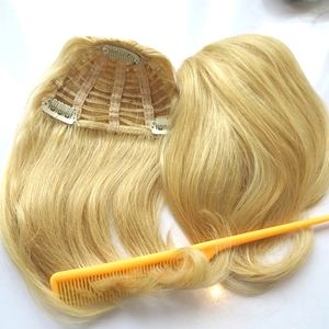 1 pcs 613 # Diritto Dei Capelli Umani Bangs Fringe Remy Malese Anteriore Dei Capelli Clip di Capelli Delle Donne <span class=keywords><strong>Bionda</strong></span> <span class=keywords><strong>Frangetta</strong></span>