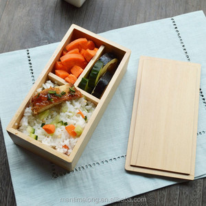 Boîte à lunch japonaise en bois, boîte à lunch pour enfants, boîte à lunch bento, boîte à lunch pour étudiants, récipient alimentaire <span class=keywords><strong>mtl</strong></span> - Product Image 1