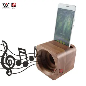 Unique Fashion High Quality Custom Logo Hard Wooden Loud Speaker