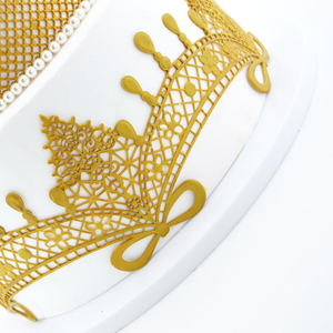 Corona Goffratura Mat Fascia In Pizzo impronta In Silicone Del Fondente <span class=keywords><strong>Pasta</strong></span> <span class=keywords><strong>di</strong></span> <span class=keywords><strong>Zucchero</strong></span> Muffa Della <span class=keywords><strong>Torta</strong></span> Della Muffa Decorare strumenti <span class=keywords><strong>di</strong></span> cottura - Product Image 3