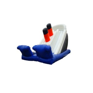 Thuyền ngoài trời Dock trượt cho trẻ em <span class=keywords><strong>2</strong></span> làn đường không khí vui vẻ cho lâu đài bouncy CE chứng nhận 100-500kg Công suất bảo hành <span class=keywords><strong>2</strong></span> năm - Product Image 3
