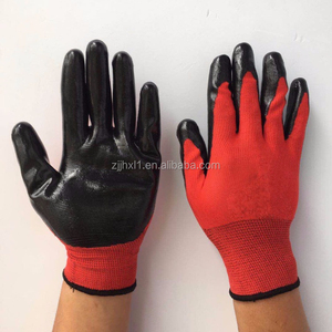 Well designed red Safety Vogue waterproof nitrile Working gloves - Product Image 1