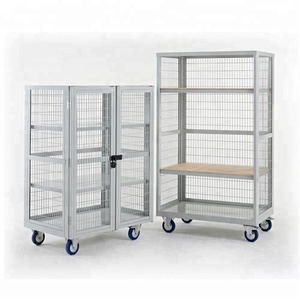 Warehouse Storage Wire Mesh Roll Trolley