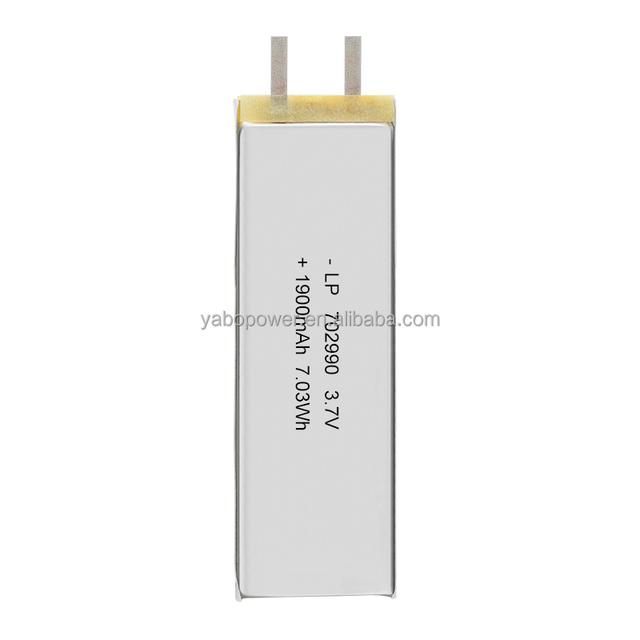 Ultra Thin 702990 3.7V Lipo Battery 1900mah Lithium Polymer Battery for Led Light Lamp Cctv