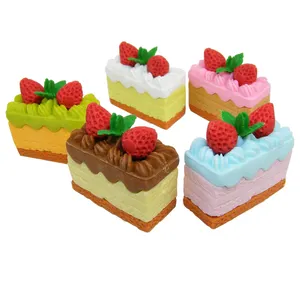 Mignon Kawaii papeterie personnalisé 3D gâteaux d'anniversaire Dessert série dessin animé cadeau enfants gomme