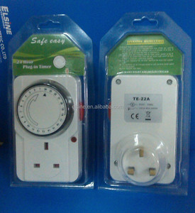 TE-22A 13A İngiltere tipi <span class=keywords><strong>24</strong></span> saat mekanik zaman anahtarlı zamanlayıcı soket fiş zamanlayıcı soketi - Product Image 5