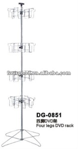 Metall eisen chrom-überzogene <span class=keywords><strong>DVD</strong></span> display schaufenster boden stehen werbe regal <span class=keywords><strong>rack</strong></span> - Product Image 2