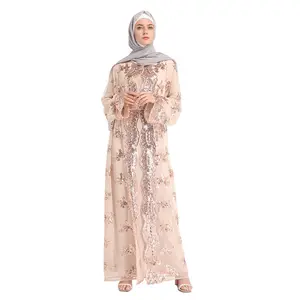 蕾丝 2019 最新设计时尚巴基斯坦 Abaya 黑色 Burqa Burka 穆斯林新娘穿