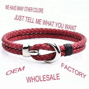 SZ cheng gioiellieri all'ingrosso di gioielli fabbrica di moda braccialetti in pelle trattati intave logo laser - Product Image 4