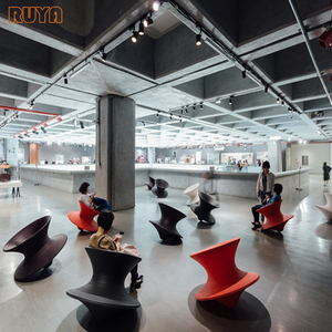 Poltrona Girevole Moderna <span class=keywords><strong>RUYA</strong></span> per Interni ed Esterni con Rotazione a 360 Gradi, Arredamento Creativo per Cucina, Scuola e Camera da Letto - Product Image 3