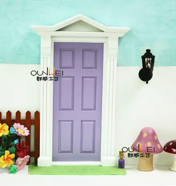 Doll house miniatures toys, 2014 Fashion design mini Wood Fairy Doors hand made, wholesale dollhouse furniture