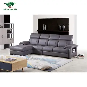 High Quality Foshan Furniture Sofa Factory、Modern Design Living Room Top Grain Leather Sofa