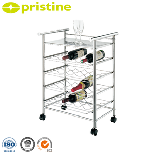 Estante de vino de metal de 5 niveles MIT Taiwán para almacenamiento de cocina casera de cubos de hielo y tinas de bebidas muebles de calidad - Product Image 1