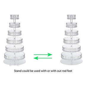 Bán Buôn Cupcake Đứng Với Ánh Sáng Rõ Ràng Acrylic Bánh Pop Đứng Với Pha Lê Cupcake Display Chủ - Product Image 2