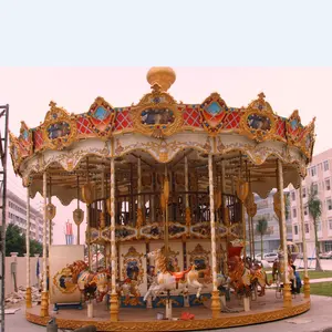Amusement park musical classic kids merry go round Rides Equipment small mini antique game carousel horse rides for sale