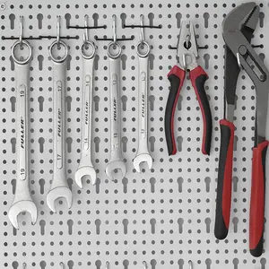 24Pc Diverse Peg Haken Kit Voor Garage Opslag Metalen Pegboard Haak