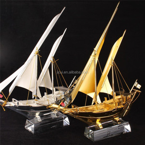 Nobile Personalizzato Oro O Argento di Cristallo Modello di Nave/Elegante Nave regalo di Affari Souvenir Regali - Product Image 5