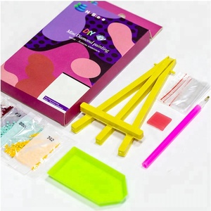 Gros <span class=keywords><strong>poussin</strong></span> mignon carton diamant rond peinture ensemble de broderie BRICOLAGE pour enfants - Product Image 4