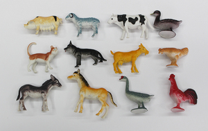 Drôle jouer ensemble en plastique mini jouet animaux de la ferme