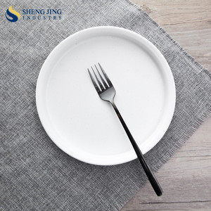 Logotipo personalizado Plana Vajilla de Porcelana Fina de Pizza Placa de Copo de Nieve de Color <span class=keywords><strong>Blanco</strong></span> Puro - Product Image 2