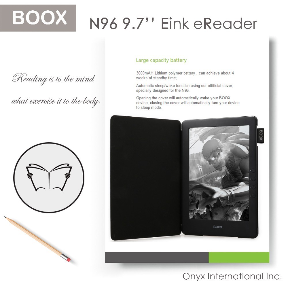 Boox N96 E-Reader - Advanced Display & Multi-Format Support